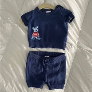 Janie and Jack Navy Blue Kids Matching Set